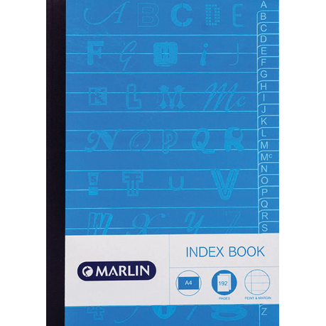 Marlin 2-Quire 192 Page A4 Counter Index Book (5 Pack)