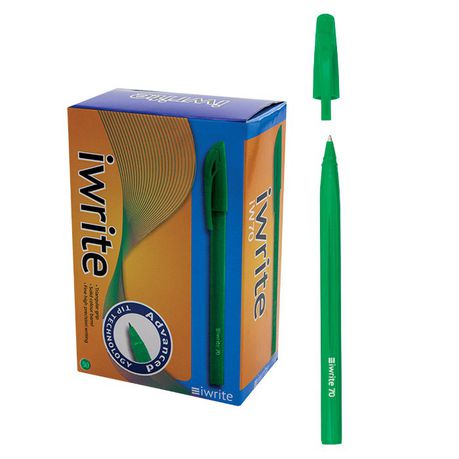 iWrite Ballpoint Pens Box of 50 - Green Buy Online in Zimbabwe thedailysale.shop