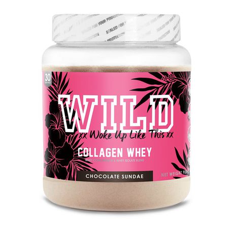 WILD Woke Up Like This Collagen Whey 908g - Chocolate Sundae Buy Online in Zimbabwe thedailysale.shop