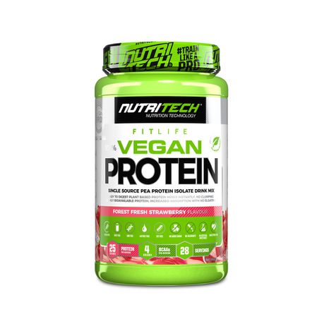 Nutritech 100% Vegan Protein - Forest Fresh Strawberry - 908g Buy Online in Zimbabwe thedailysale.shop