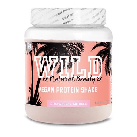 WILD Natural Beauty Vegan Protein 908g - Strawberry Mousse Buy Online in Zimbabwe thedailysale.shop