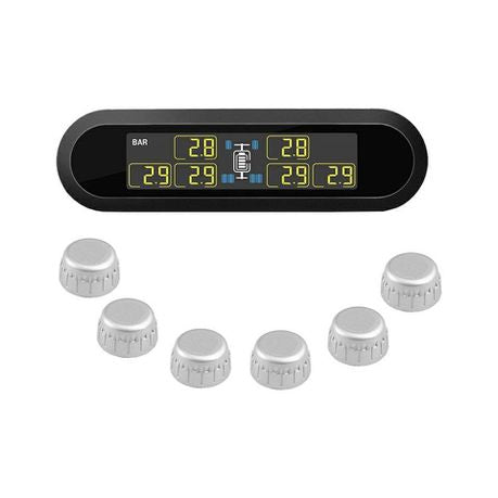 Tyre Care 6 Wheel Solar Tyre Pressure Monitoring System - External Sensors TPMS Buy Online in Zimbabwe thedailysale.shop