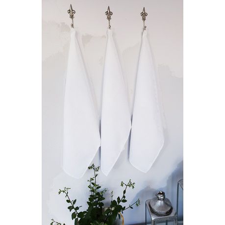 DSA - Waffle Weave Tea Towels White - Set Of 2 Buy Online in Zimbabwe thedailysale.shop