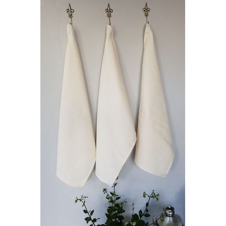 DSA - Waffle Weave Tea Towels Off-White - Set Of 2 Buy Online in Zimbabwe thedailysale.shop