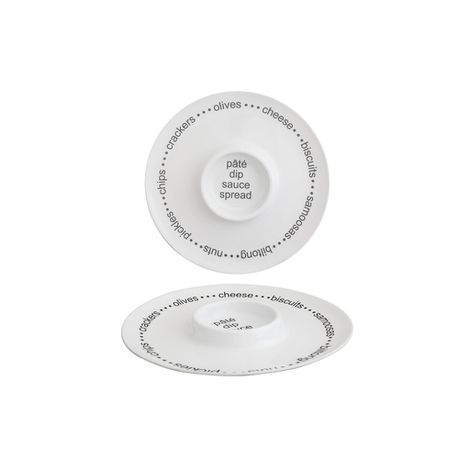 Home Classix snack platter white / black wording