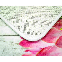 Load image into Gallery viewer, Memories Luxury Foam Bath Mats - Protea on white
