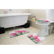 Load image into Gallery viewer, Memories Luxury Foam Bath Mats - Protea on white
