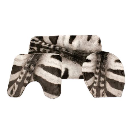 Memories Luxury Foam Bath Mats - Zebra Tail