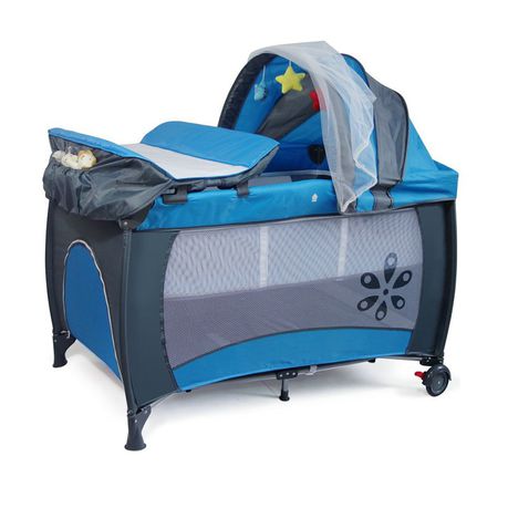 Baby Centre Travel Cot With Folding Mattress - Blue Buy Online in Zimbabwe thedailysale.shop