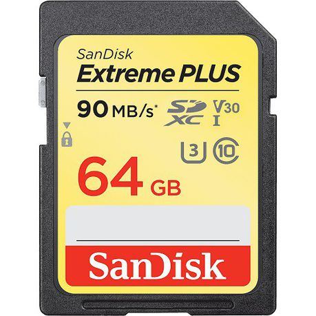 SanDisk 64GB 90 MB/s Extreme Plus SD Card UHS-I SDXC C10 Buy Online in Zimbabwe thedailysale.shop