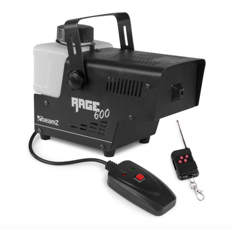 Beamz 160.702/RAGE600 Smoke Machine with Wire and Wireless Remote Control