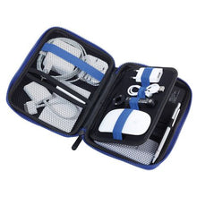 Load image into Gallery viewer, TROIKA Organiser Travel Case with Zipper Blue Travel Case
