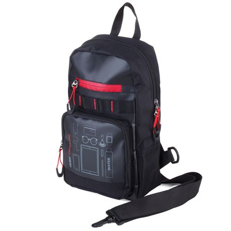 TROIKA Backpack Bag Crossbody CROSS BAG Black/Red Buy Online in Zimbabwe thedailysale.shop