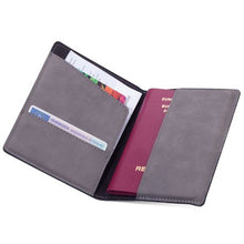 Load image into Gallery viewer, Troika Passport Cover Card Case RFID Fraud Protection Passport Safe -  Grey
