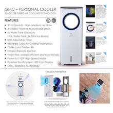 Load image into Gallery viewer, GMC – Bladeless Personal Air Cooler - AB15
