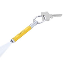 Load image into Gallery viewer, TROIKA Keyring with Torch and Micro Ballpoint Pen - Yellow
