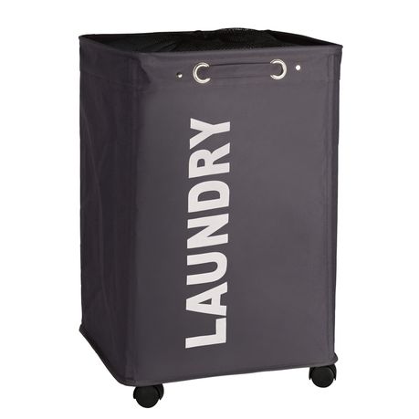 WENKO - Quadro Laundry Basket - Grey 79L Buy Online in Zimbabwe thedailysale.shop