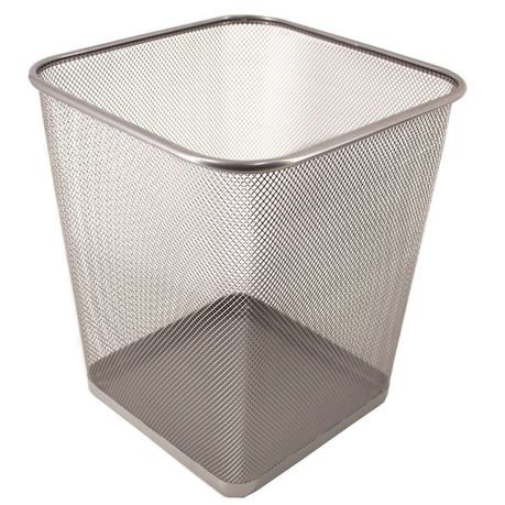 SDS M905S Wire Mesh Metal Square Waste Bin - 15L - Silver Buy Online in Zimbabwe thedailysale.shop