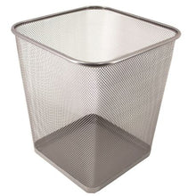 Load image into Gallery viewer, SDS M905S Wire Mesh Metal Square Waste Bin - 15L - Silver
