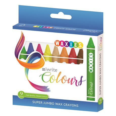 iWrite Colours: Jumbo Wax - Crayons - 9's