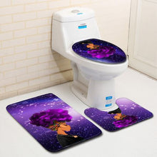 Load image into Gallery viewer, 3 Piece Bathroom Bath Mat Set - Starry Sky
