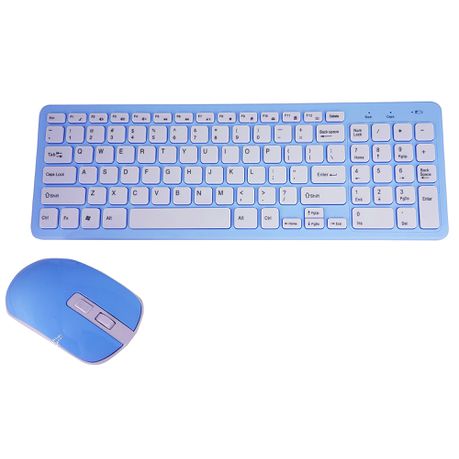 Wireless Keyboard & Mouse GKM520 - Blue Buy Online in Zimbabwe thedailysale.shop