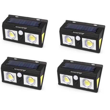 JB Luxx 2 Headlamp Solar Sensor Wall Light - Set of 4