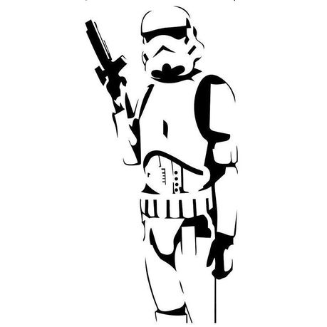 Sticker Art: Wall Sticker Storm Trooper - Black