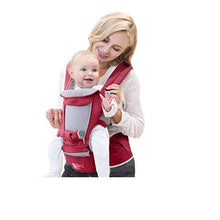 Load image into Gallery viewer, Convertible 3D Breathable Mesh  Baby Carrier with Hip Seat  - Red
