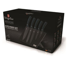 Load image into Gallery viewer, Berlinger Haus 6 Piece Knife Set with Magnetic Stand - Aquamarine Edition
