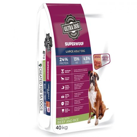 Ultra Dog Superwoof  Large Breed Adult Beef & Rice  40kg