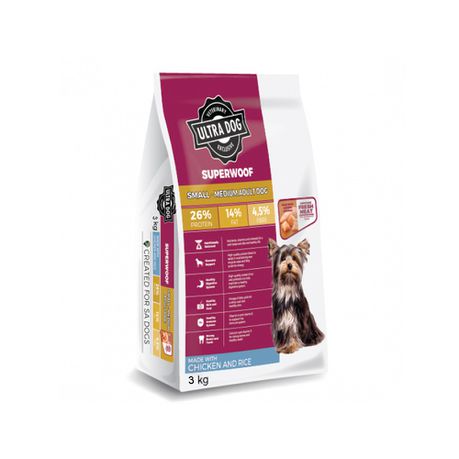 Ultradog Superwoof Small-Medium Adult Chicken & Rice 3kg