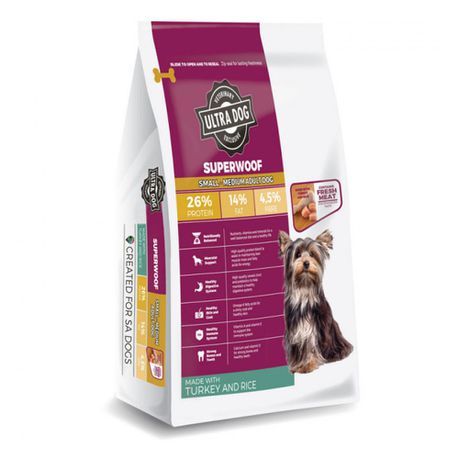 Ultradog Superwoof Small-Medium Adult Turkey & Rice 12kg Buy Online in Zimbabwe thedailysale.shop