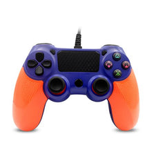 Load image into Gallery viewer, LMA - Generic PS4 Twin Vibration Wired Controller - Blue/Orange
