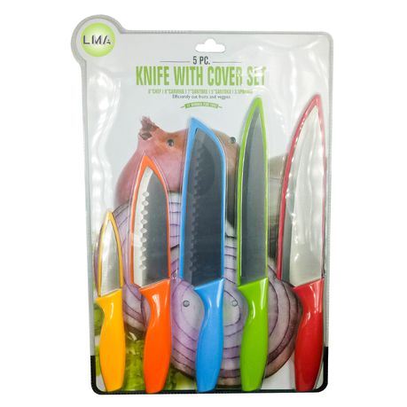 5 Piece Knife with Cover Set