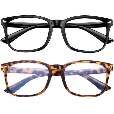 Sophie Moda - Fashion Computer Glasses Anti Blue Light: Black/Torties (2Pack)