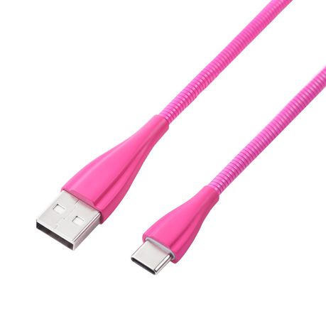 Volkano Type-C Cable - Fashion Series - 1.8m - Lumo Pink