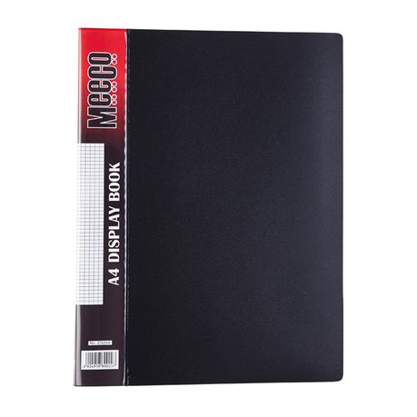 Meeco Executive A4 Display Book 20 Pockets - Black