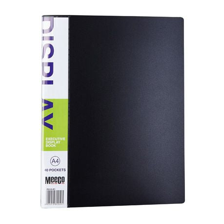 Meeco Executive A4 Display Book 40 Pockets - Black Buy Online in Zimbabwe thedailysale.shop