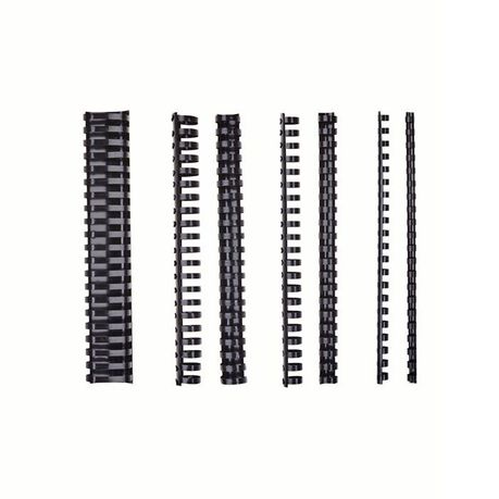 Meeco 6mm Binding Element - Black 100pcs