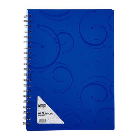 Meeco Creative Collection A4 80 Ruled Sheets Spiral Bound Notebook - Blue Buy Online in Zimbabwe thedailysale.shop