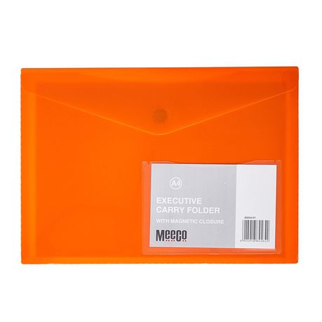 Meeco A4 Executive Carry Folder - Orange Buy Online in Zimbabwe thedailysale.shop