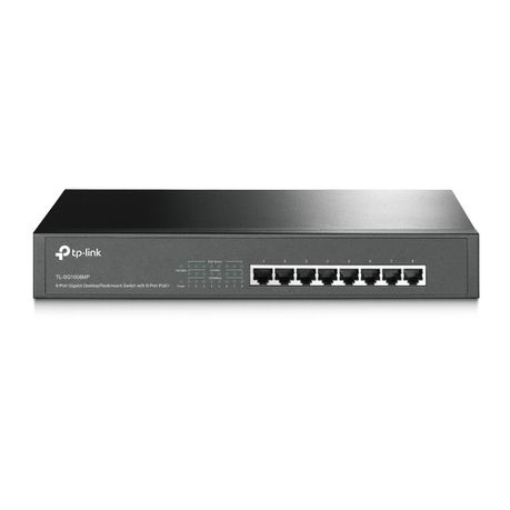 Tplink Sg1008Mp 8 Port Gigabit Poe+ Switch 126W Poe Power 1U 1 Rack Mount