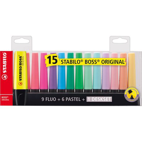 STABILO Boss Highlighters Desk set 15's Buy Online in Zimbabwe thedailysale.shop