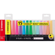 Load image into Gallery viewer, STABILO Boss Highlighters Desk set 15&#39;s
