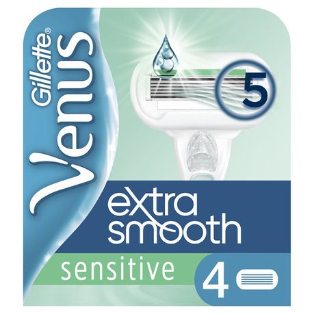 Gillette Venus Sensitive Extra Smooth Razor Blades - 4's