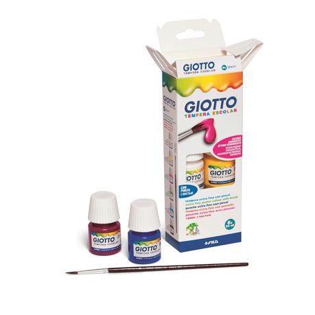 Giotto Paint Pots + Brush - 6x 25ml Box Buy Online in Zimbabwe thedailysale.shop