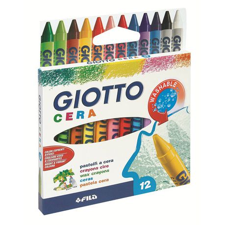 Giotto Cera 12 Wax Crayons