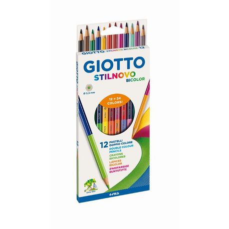 Giotto Stilnovo Bicolor 12 Coloured Pencils