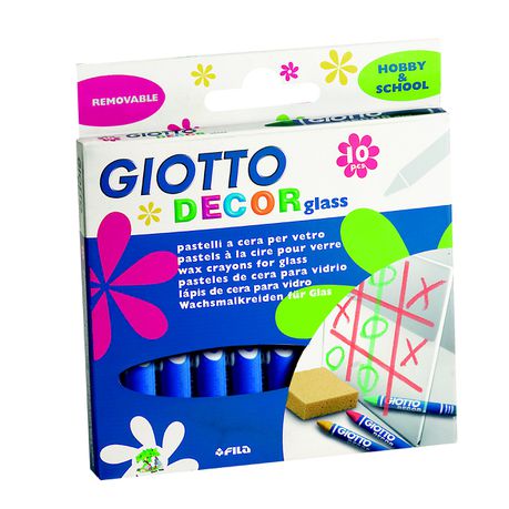 Giotto Decor Glass 10 Wax Crayons